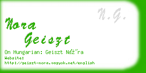 nora geiszt business card